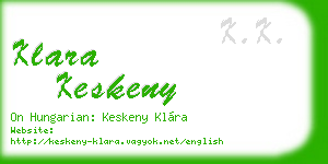klara keskeny business card