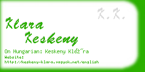 klara keskeny business card